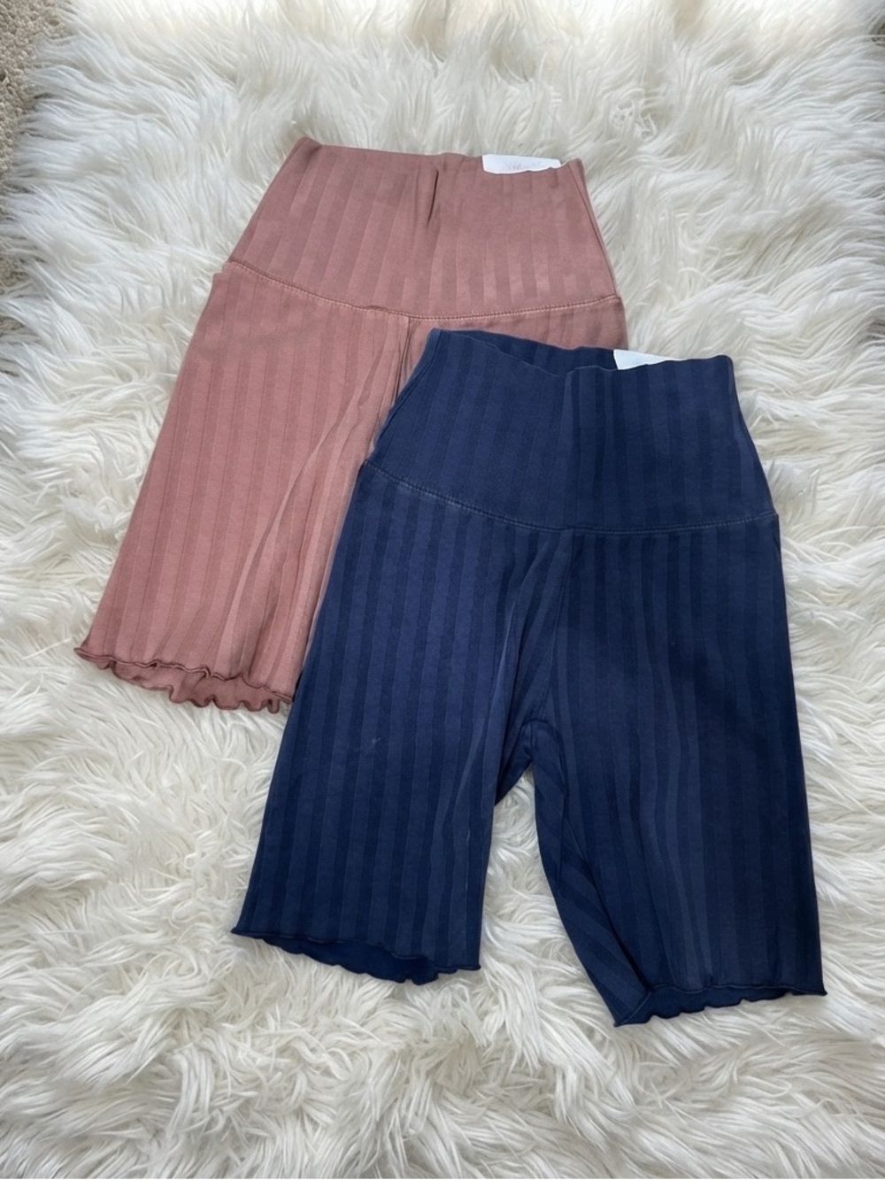 Aerie Offline Bundle of 2 OG Groove Bike Shorts. 7” Inseam. NWT. Blue Pink. XS